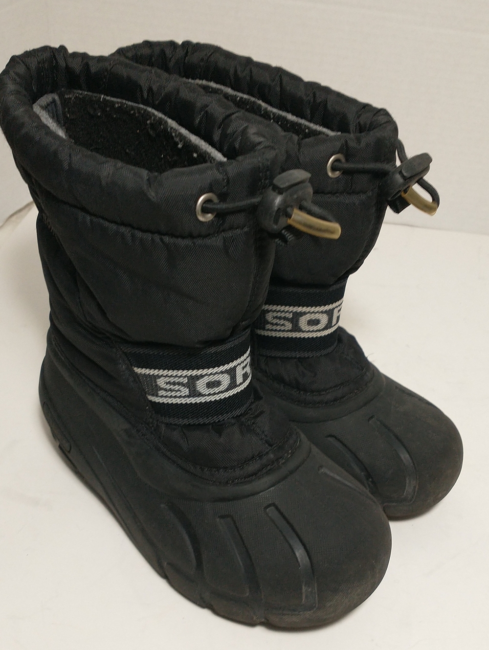 Sorel Cub Winter Boots, Waterproof / Warm, Size 12, Black, Removable Felt Liners
